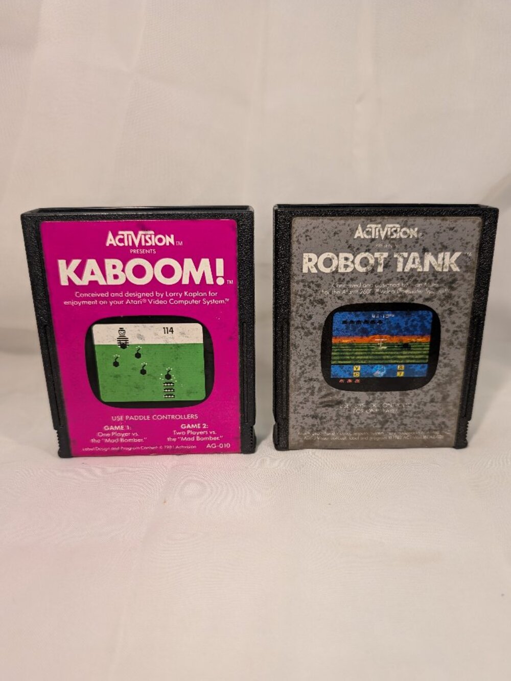 Vintage Activision Atari 2600 Kaboom Robot Tank Video Game Cartridges